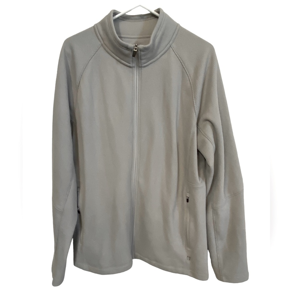 High End Mondetta Light Gray Full Zip Soccer Men’s L Active Jacket MINTY